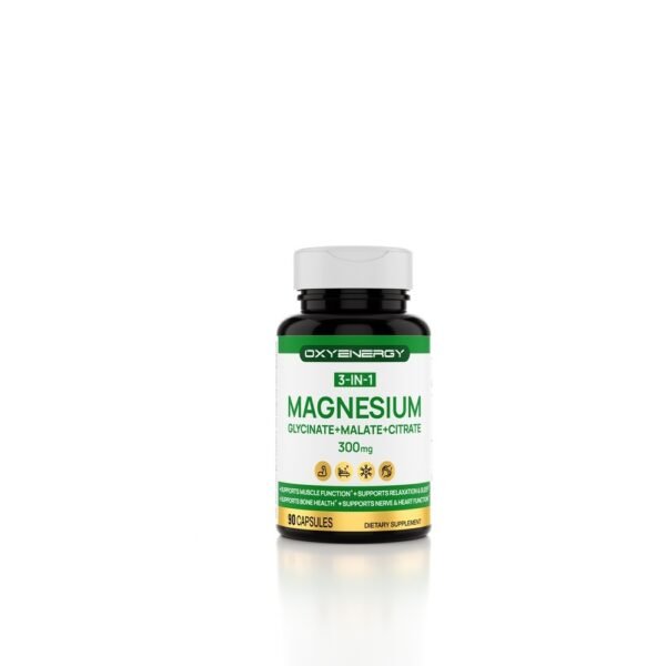 Oxyenergy Magnesium For Cognition, Muscle, Sleep And Stress, High Absorption, 90 Capsules Bottle Fitness Supplement
