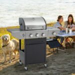 Propane Grill 3 Burner Barbecue Grill Stainless Steel Gas Grill With Side Burner, 37,000 BTU Outdoor Cooking, Patio, Garden Barbecue Grill, Black And Silver