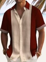 Men's Solid Color Thin Young Casual Fashion Short Sleeve Shirt - Image 10