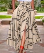 Women's Solid Color Simple Daily Slit Skirt - Image 3