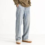 Men's Washed Distressed Straight Loose Straight Jeans - Image 6