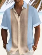 Men's Solid Color Thin Young Casual Fashion Short Sleeve Shirt - Image 7