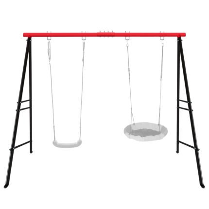 Swing Stand, For Children And Adults, 500 Lbs Heavy-duty Metal A-frame Backyard Swing, For Indoor And Outdoor Use, Red, Stand Only TEMU Can Only Be Lifted By Oneself