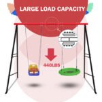 Swing Stand, For Children And Adults, 500 Lbs Heavy-duty Metal A-frame Backyard Swing, For Indoor And Outdoor Use, Red, Stand Only TEMU Can Only Be Lifted By Oneself - Image 5