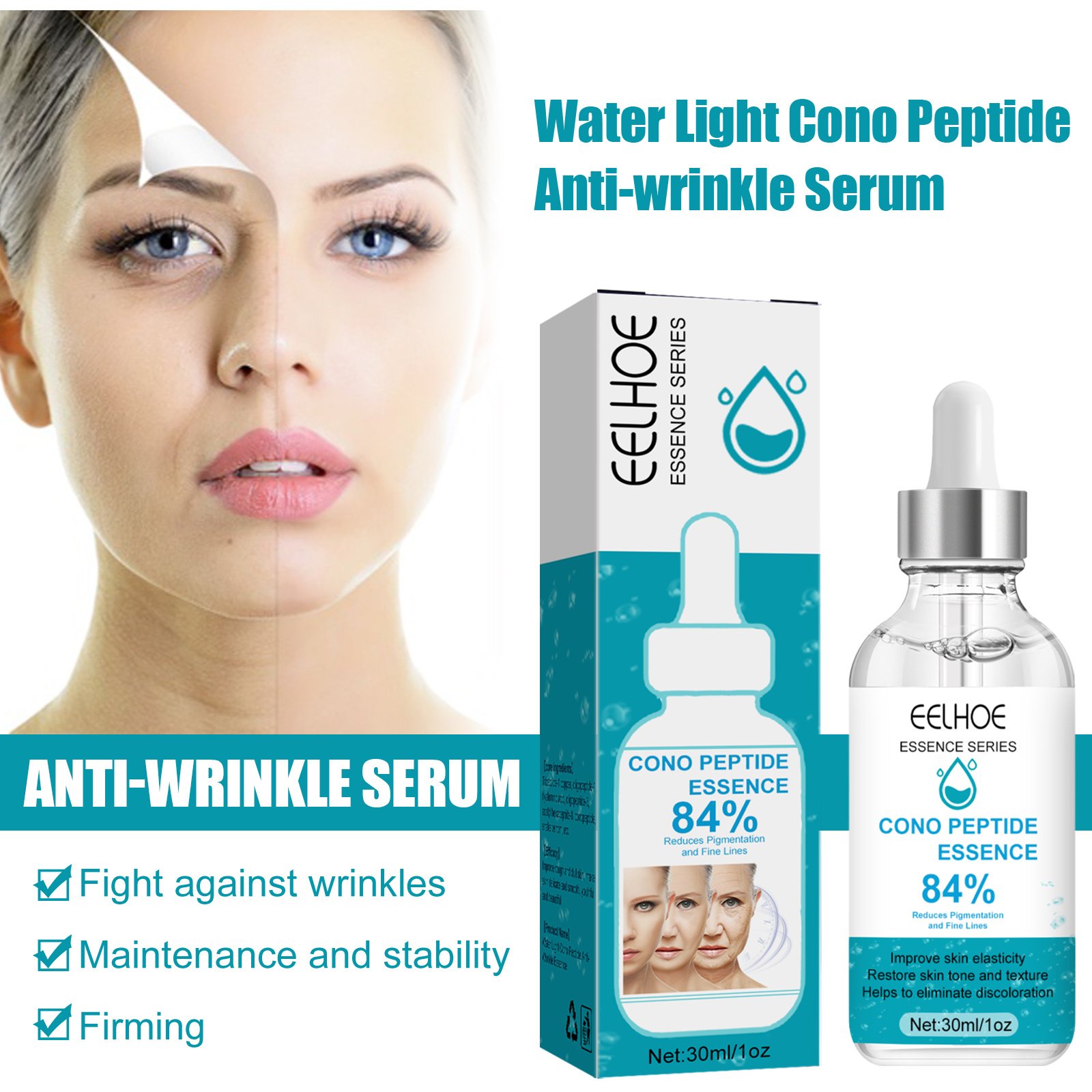 1cf6b74d-c3a3-428b-8f45-0d4ce3680e32.jpg EELHOE Aquatic Dendrobatid Peptide Anti-Wrinkle Serum For Skin Repair, Targeting Fine Lines Around The Eyes And Mouth, And Firming Wrinkles For Enhanced Skincare - Image 1