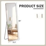 The 4th Generation Floor Standing Full-length Mirror. Wall Mirror, Bathroom Makeup Mirror, Bedroom Foyer, Clothing Store, Wall Mounted. 65 X 23.2 - Image 2