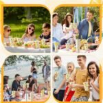 180pcs Lemonade Paper Cups With Lids And Straws 16oz Disposable Cups For Lemon Stand Supplies Summer Party Hot Cold Beverage,Amazon Is Banned,654-10328-G13 - Image 7