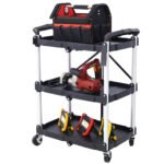 Iron Plastic Folding Service Cart - Image 6