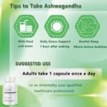 Ashwagandha Supplements Capsules Vegan Stress Relief Immune Support Supplement Balanced Energy Levels And Mood Organic - Image 4