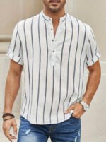 Summer Men's Clothing Short Sleeve Shirt - Image 6