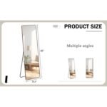 The 4th Generation Floor Standing Full-length Mirror. Wall Mirror, Bathroom Makeup Mirror, Bedroom Foyer, Clothing Store, Wall Mounted. 65 X 23.2 - Image 9