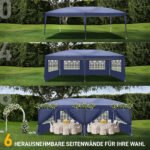 3X6m Blue Right Angle Unfounded Folding Shed Oxford Cloth Spray Coated Iron Pipe - Image 5