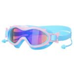 3 Colors Option - 1Pc Kids Swim Goggles With Ear Plugs UV Protection Anti-Fog Leak Proof Wide View Pool Swimming Goggles For Youth Boys Girls Aged 3-16 Years Old Summer Beach Water Park - Image 3