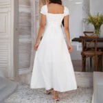 Women's Bohemian Backless Maxi Dress Flowy Ruffled Beach Dress With Adjustable Belt Summer Vacation Boho Dress For Casual Outings - Image 8