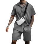 Men's Casual And Comfortable Polo Short-sleeved Shorts Suit - Image 3