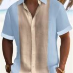Men's Solid Color Thin Young Casual Fashion Short Sleeve Shirt - Image 3