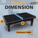 7 X4ft Black Mid-Size Ping Pong Conversion Top Foldable & Portable Table Tennis Table Top For Indoor Games - Image 2