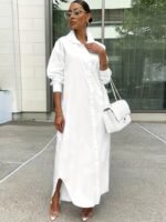 Long-sleeved Casual Shirts And Dresses With Multiple Wear Methods. - Image 2