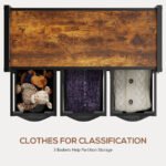 Laundry Hamper With 3 Pull-Out Removable Laundry Bags Clothing Sorter With Shelf And Wheels Adjustable Feet, 3 X 8.6 Gallons - Image 9