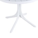 Modern White Round Plastic Table  36 Inch IndoorOutdoor Dining Table & Coffee Table, Lightweight Polypropylene All-Weather Patio Table For Garden, Courtyard, Kitchen, Camping - Image 6