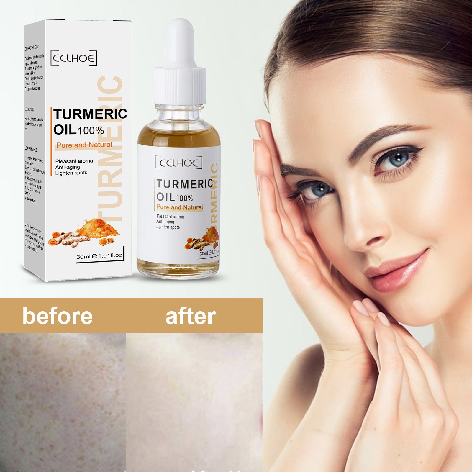 ced89dc6-64ef-4eb4-8be9-cbb6939e37c5.jpg EELHOE Turmeric Dark Spot Correction Face Care Spot Moisturizing And Repairing Skin Tone Serum - Image 1