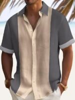 Men's Solid Color Thin Young Casual Fashion Short Sleeve Shirt - Image 8