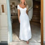 Women's Bohemian Backless Maxi Dress Flowy Ruffled Beach Dress With Adjustable Belt Summer Vacation Boho Dress For Casual Outings - Image 5