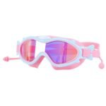 3 Colors Option - 1Pc Kids Swim Goggles With Ear Plugs UV Protection Anti-Fog Leak Proof Wide View Pool Swimming Goggles For Youth Boys Girls Aged 3-16 Years Old Summer Beach Water Park - Image 4