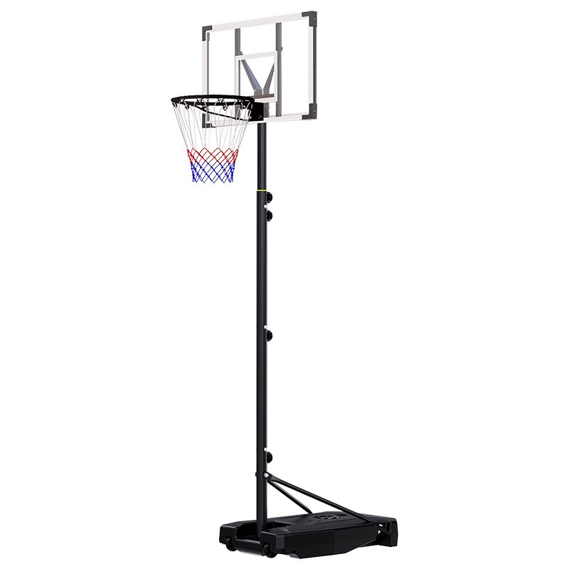 edd8fff5-fbed-4330-8a10-e87baf862de6.jpg TotheCORE Basketball Stand 5.25-8.53 Ft Adjustable Portable Basketball Hoop & Goal With PC Backplate, Large Base And Wheels - Image 1