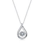 Dynamic - A Fashionable And Trendy Jewelry Necklace Pendant Set With 1-carat Moissanite S925 Sterling Silver And Platinum Plating - Image 3