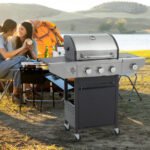 Propane Grill 3 Burner Barbecue Grill Stainless Steel Gas Grill With Side Burner, 37,000 BTU Outdoor Cooking, Patio, Garden Barbecue Grill, Black And Silver - Image 8