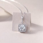 Innocent Mary Luxury Fashion Diamond Pendant Necklace Set With Mosan Diamond Silver Ornaments - Image 3